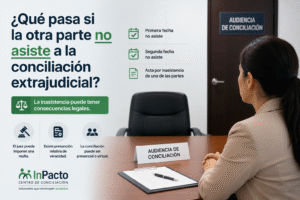 ¿Qué pasa si la otra parte no asiste a la conciliación extrajudicial?